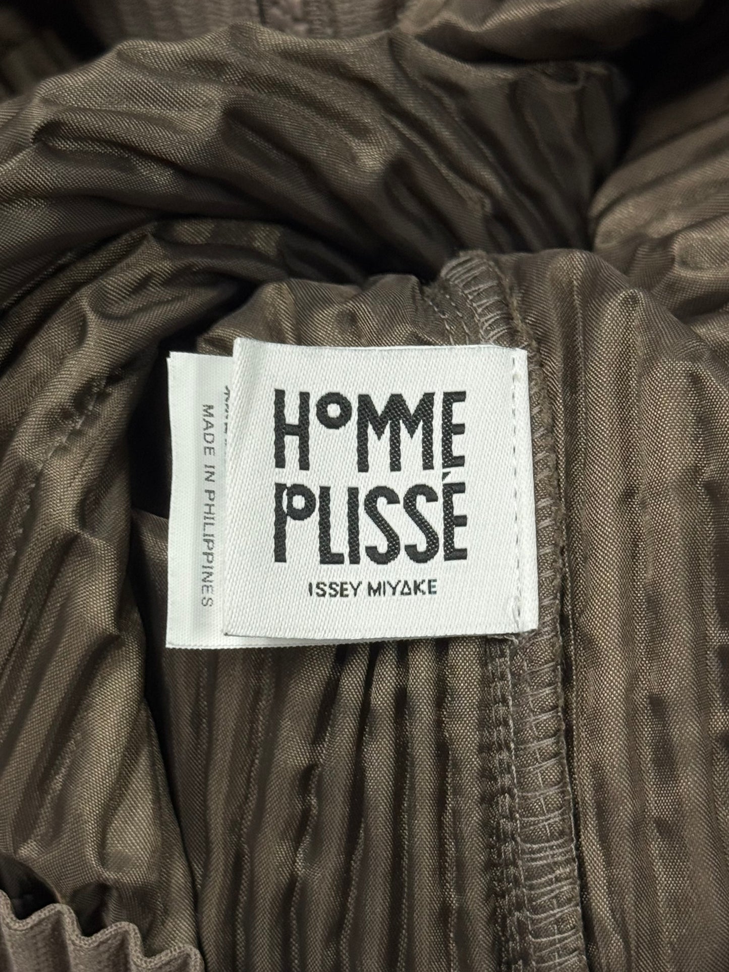 Issey Miyake Homme Plisse Pleated Brown Zip-Up Track Jacket