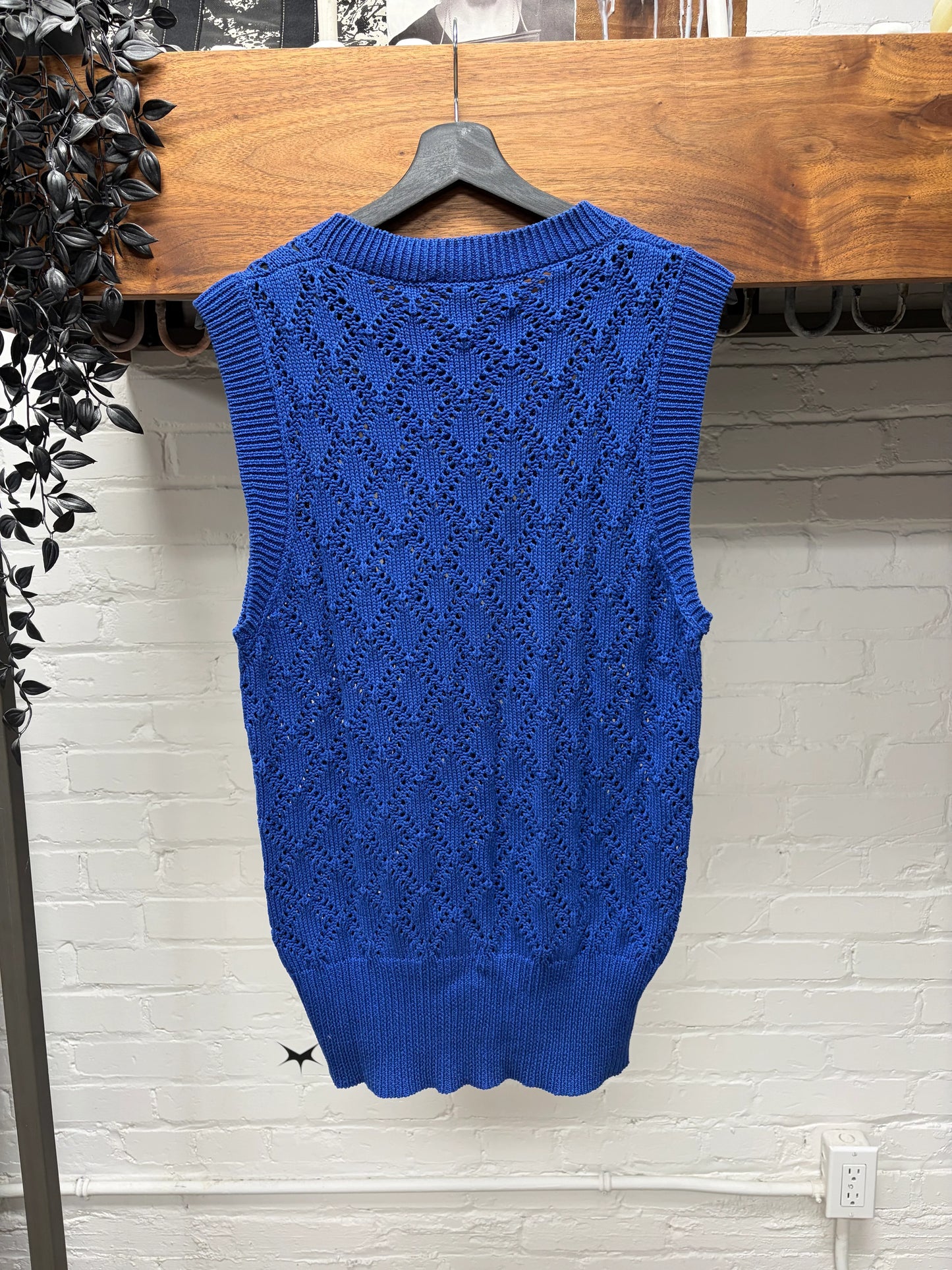 Raf Simons Knit Blue Sleeveless Sweater
