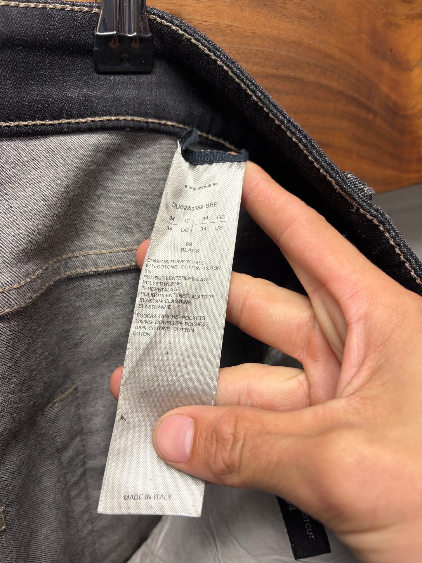 Rick Owens ‘Tyrone’ Bootcut Flared Leg ‘SBF’ Waxed Black Denim