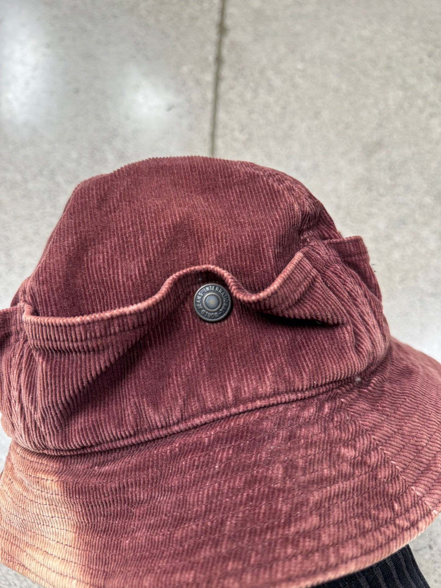 Kapital Sun-Faded Red Corduroy Bucket Hat