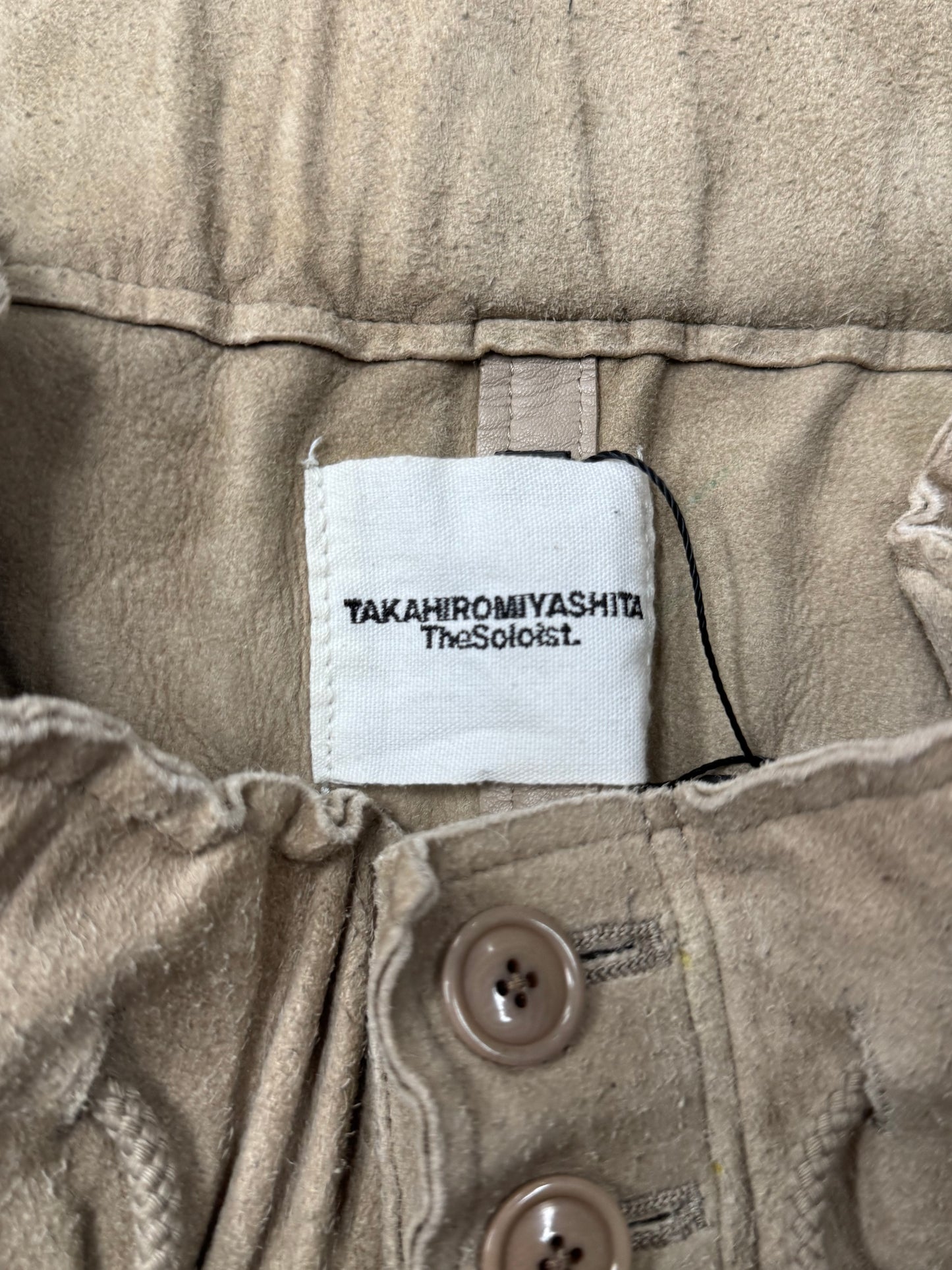 Takahiro Miyashita the Soloist Raw Deerskin Hide Leather Joggers