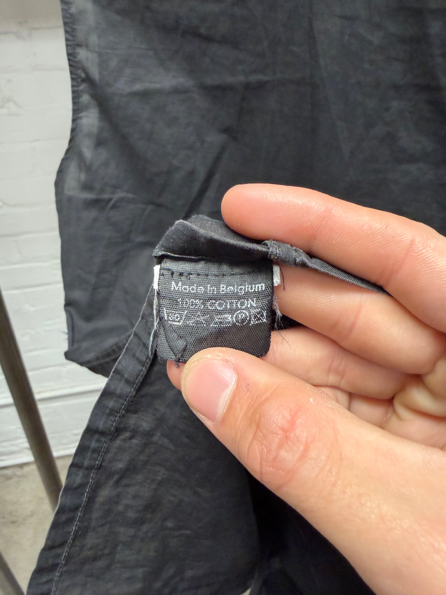 SS2002 Raf Simons ‘Woe Unto Those Who Spit on the Fear Generation’ Cutoff Button Up Shirt