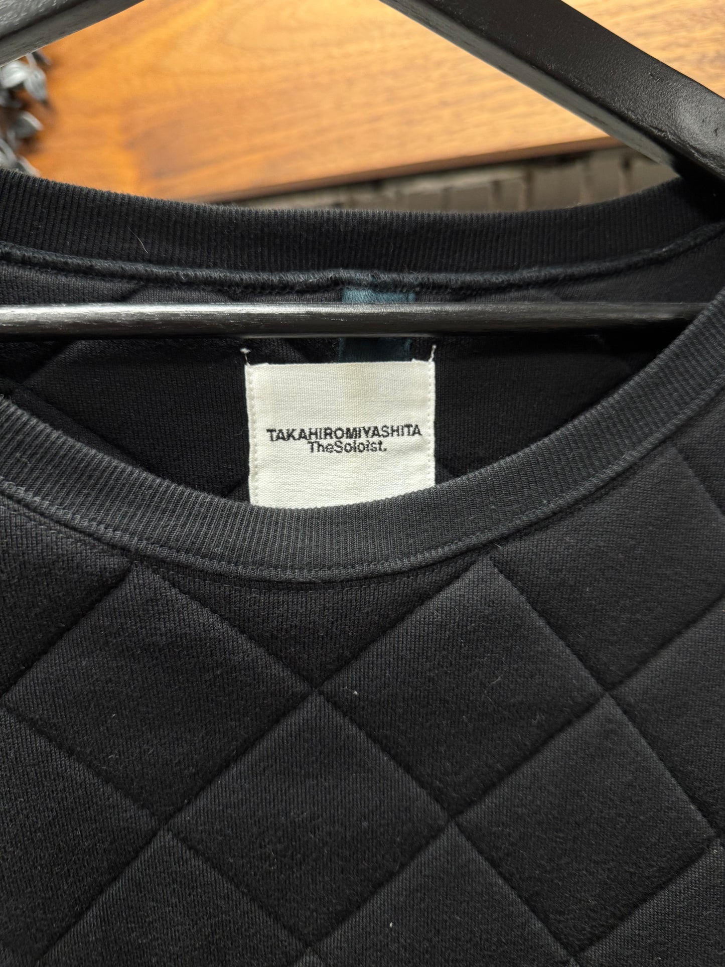 Takahiro Miyashita the Soloist ‘Quilted’ Black Cotton Sweatshirt