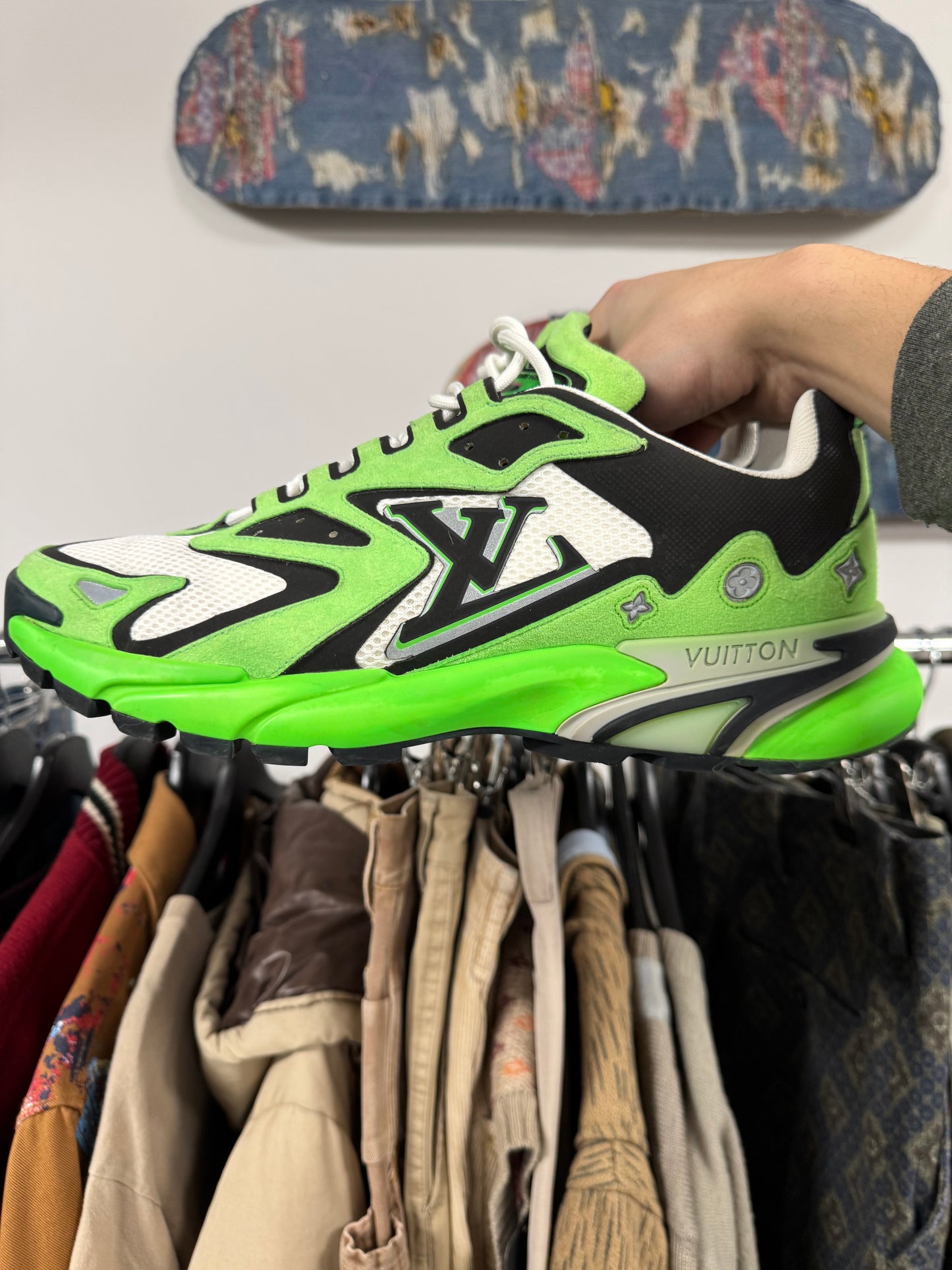 Louis Vuitton ‘Tactic’ Jolt Green/Black Low Top Sneakers