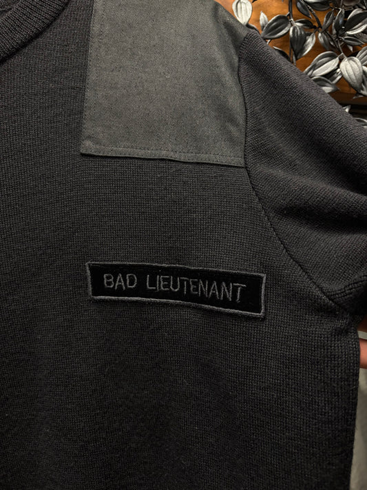 AW2017 Saint Laurent ‘Bad Lieutenant’ Military Inspired Black Badge Sweater