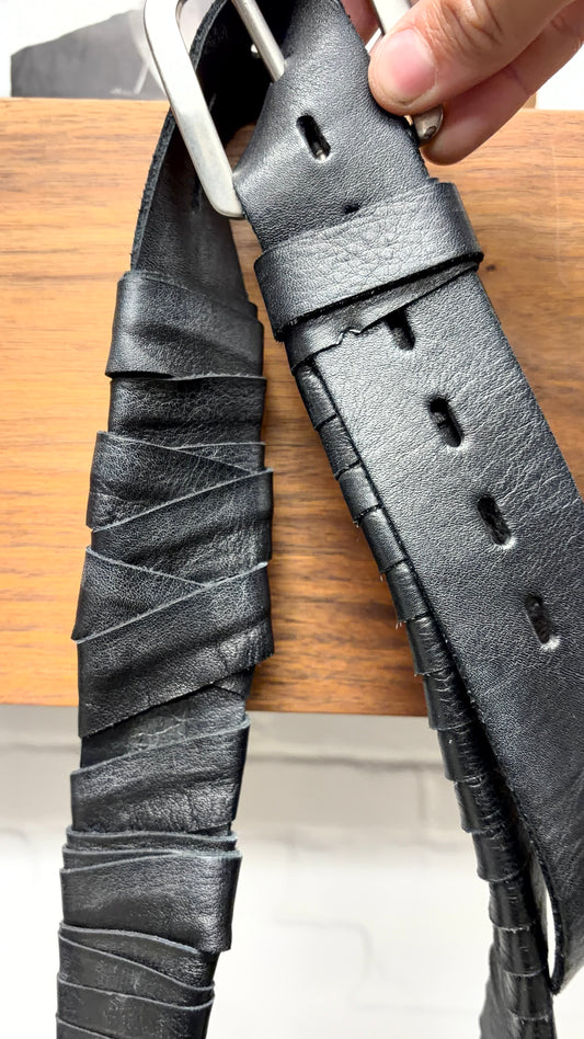 Ann Demeulemeester ‘Armadillo’ Layered Leather Wrapped Belt
