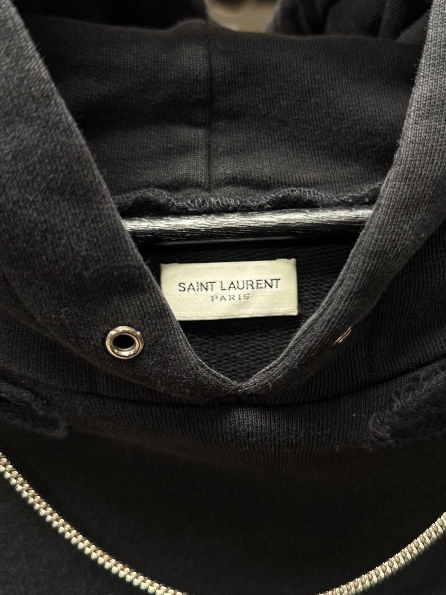 AW2013 Saint Laurent by Hedi Slimane ‘Chain Distressed’ Pullover Hoodie