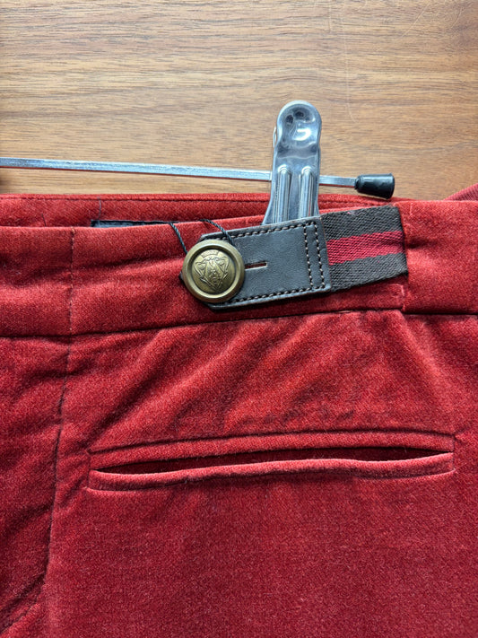 AW2008 Gucci by Frida Giannini Low Rise Velvet Flared Leg Pants