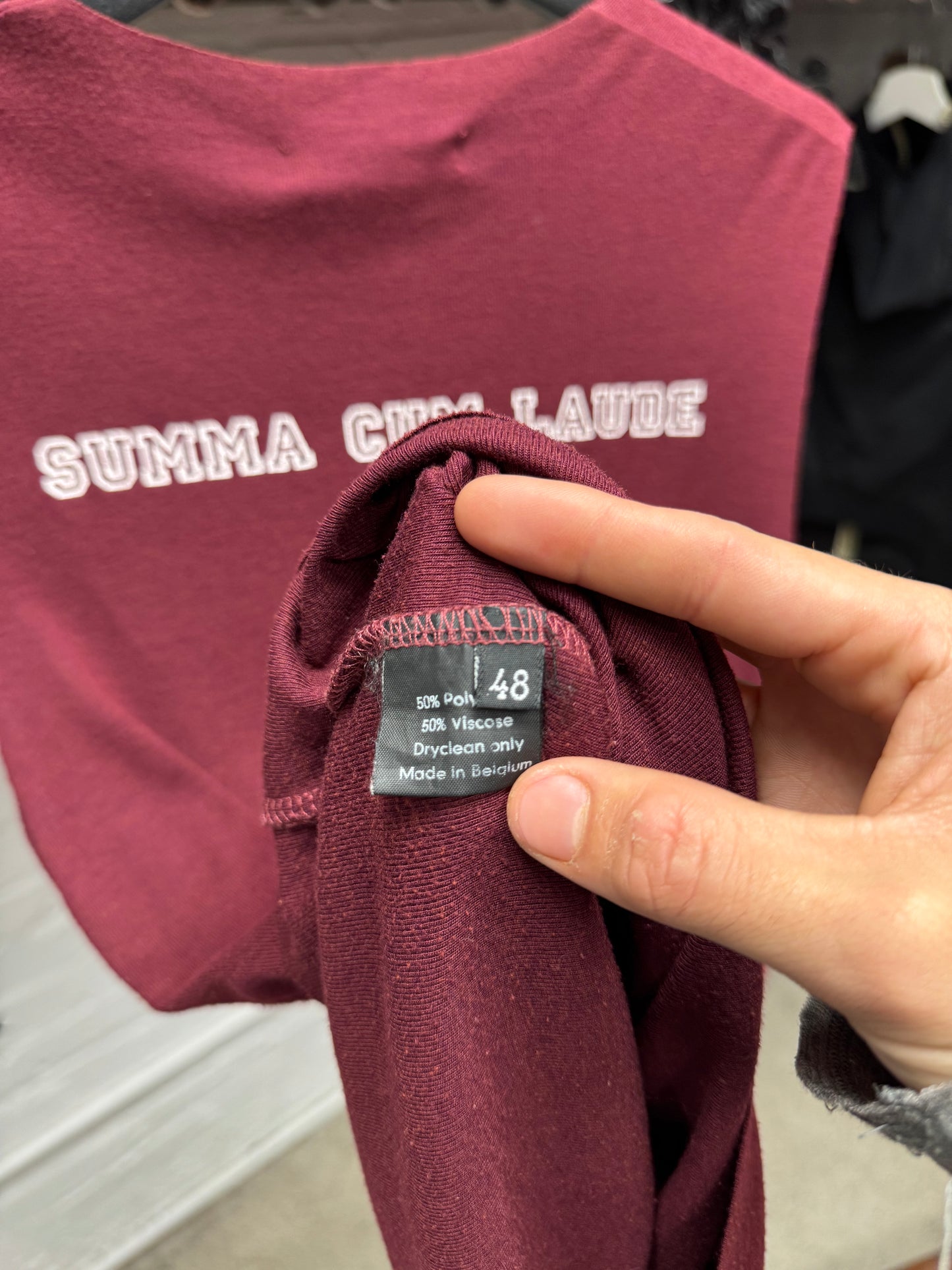 SS2000 Raf Simons ‘Summa Cum Laude’ Maroon Tank Top