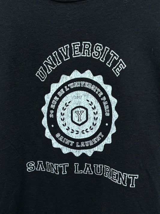 2016 Saint Laurent by Hedi Slimane ‘SL University’ Graphic T-Shirt