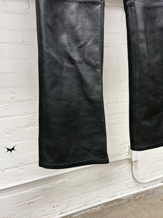 SS2023 Balenciaga ‘Garde Robe’ Leather Flared Leg Pants