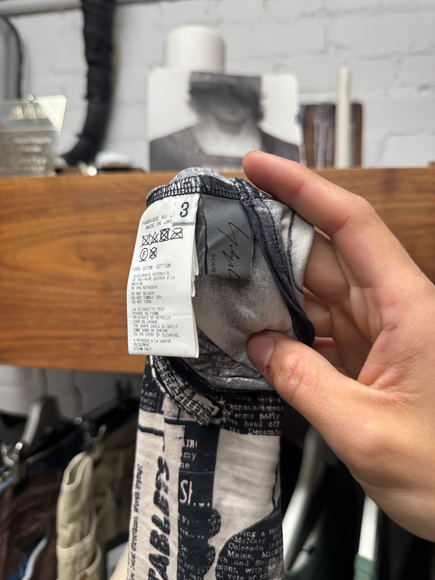 SS2022 Yohji Yamamoto ‘Newspaper Strip’ Arm Sleeves