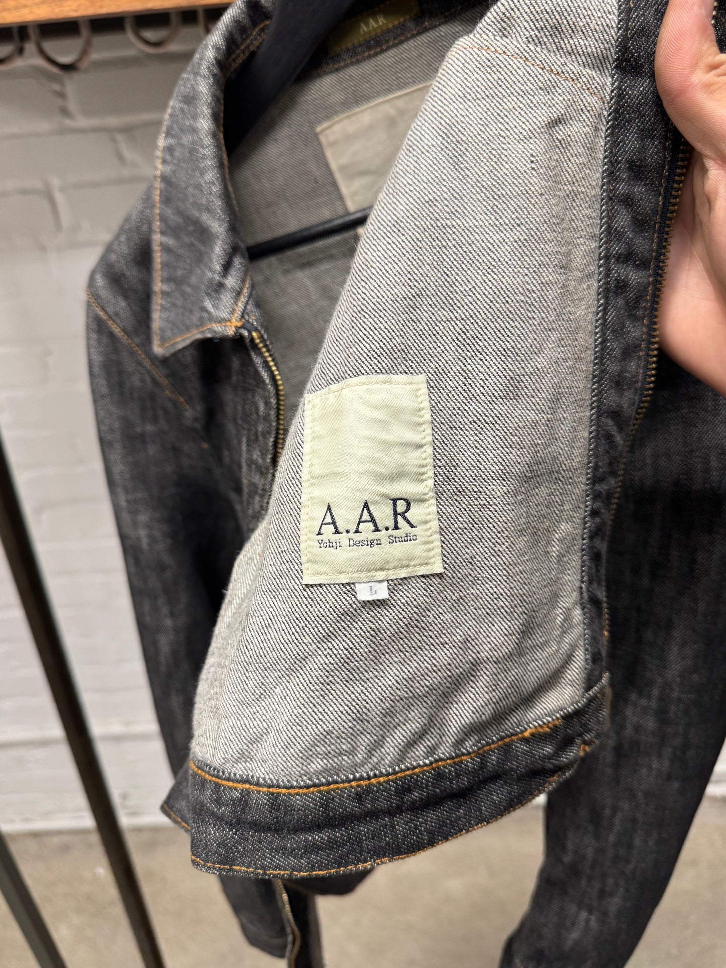 Vintage 90s Yohji Yamamoto A.A.R. Zip-Up Denim Jacket