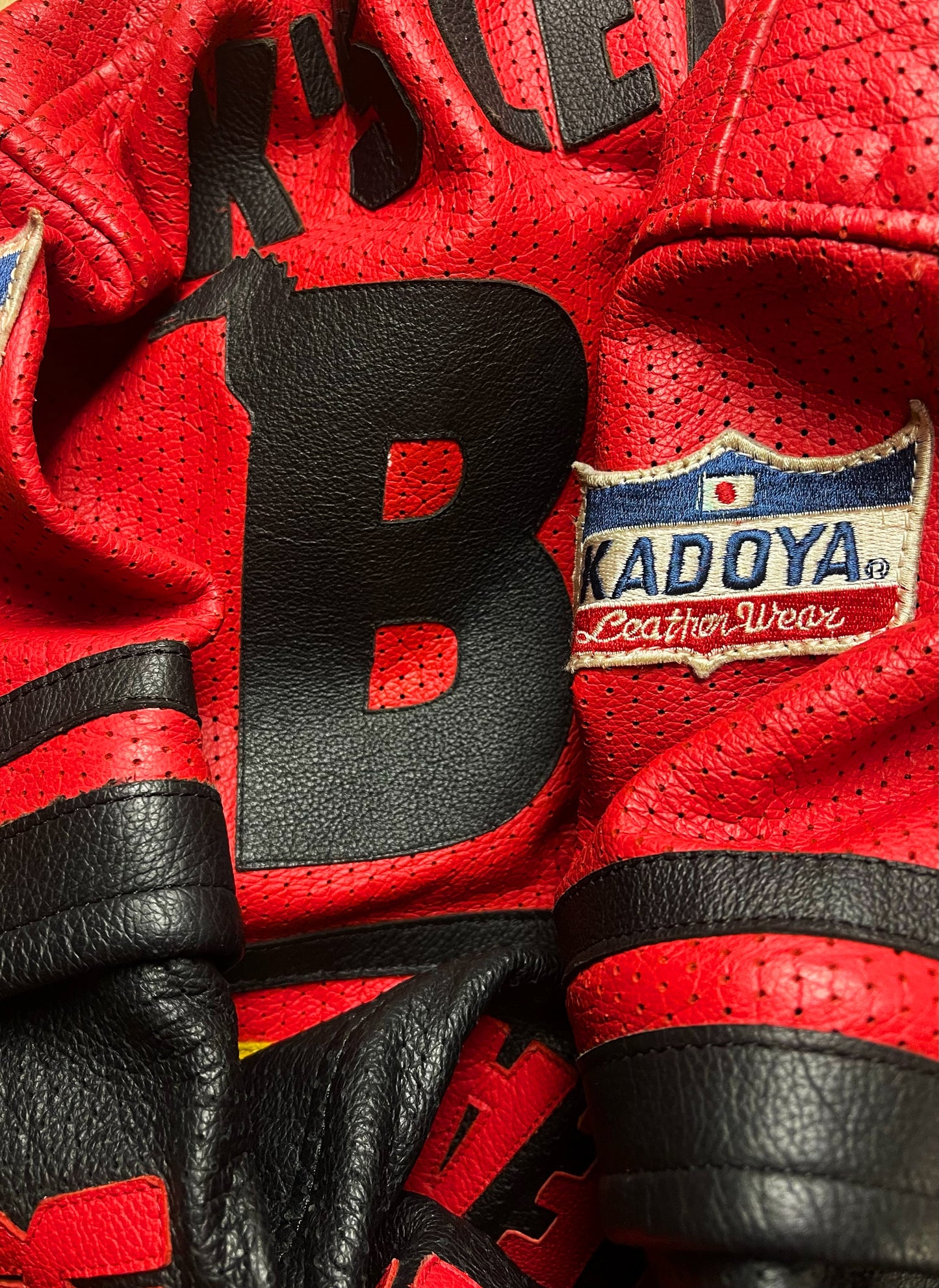 Kadoya K’s Leather ‘Blackhorse Racing Team’ Armored Leather Moto-Biker Jacket