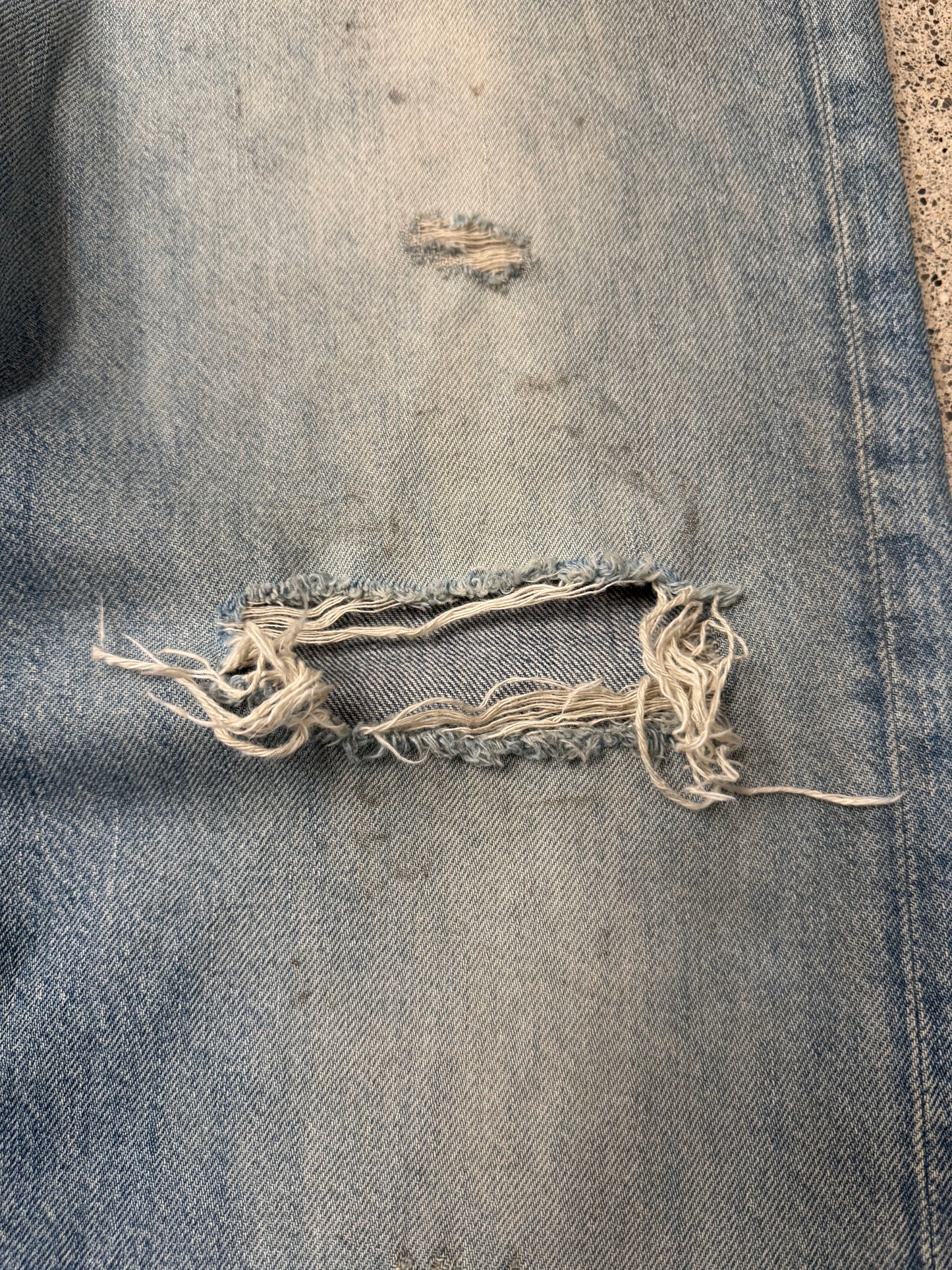 2021 Acne Studios ‘Dirt Wash’ Blue Flared Cut Denim