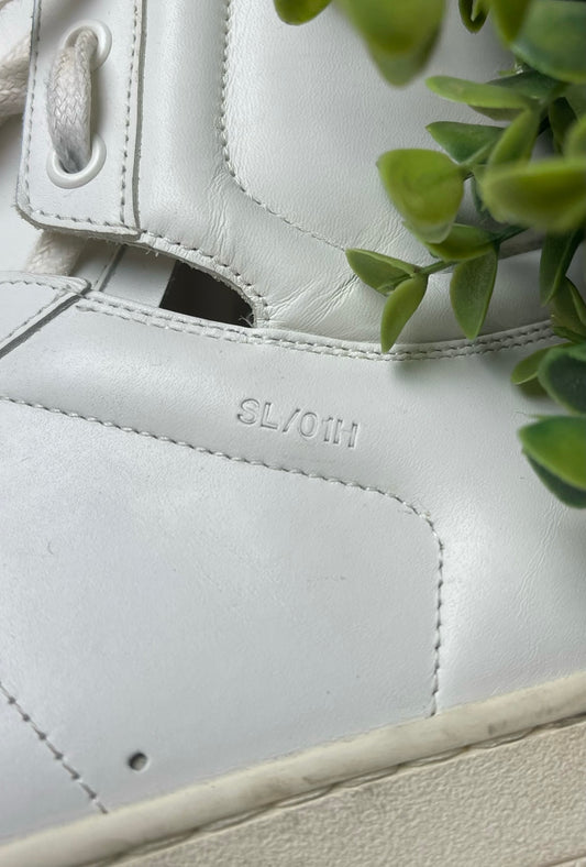 Saint Laurent White Court High Top Sneakers
