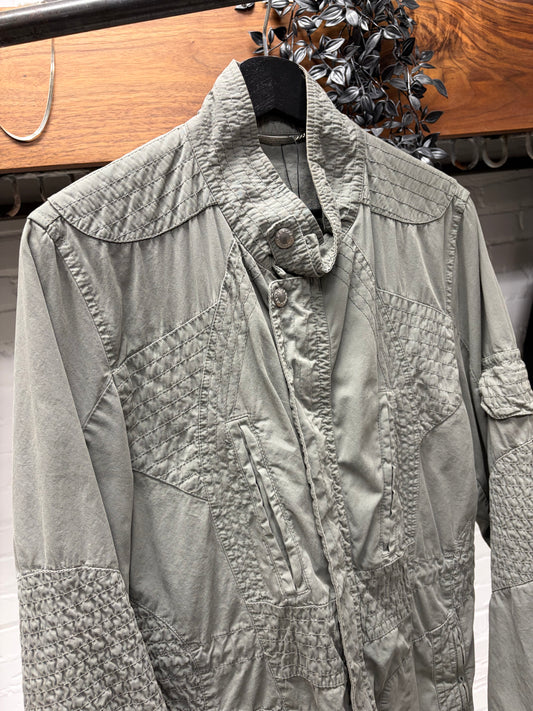 2000s Dolce & Gabbana Faded Grey Military Flight Jacket