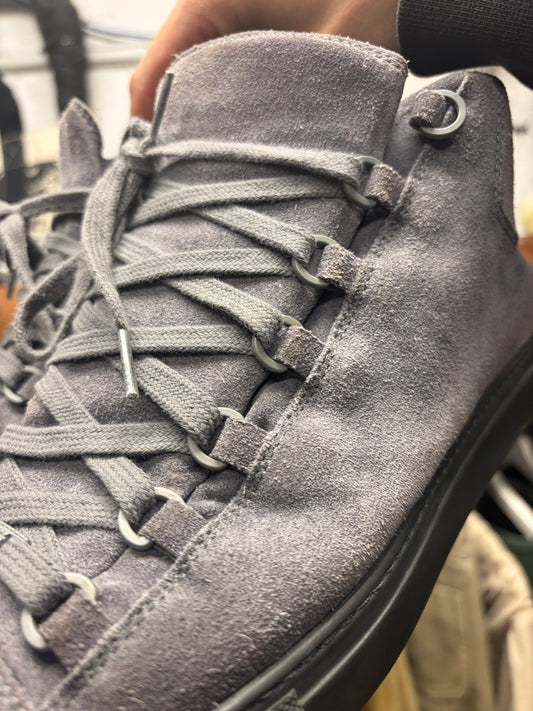 Balenciaga ‘Arena’ Grey Suede High Top Sneakers