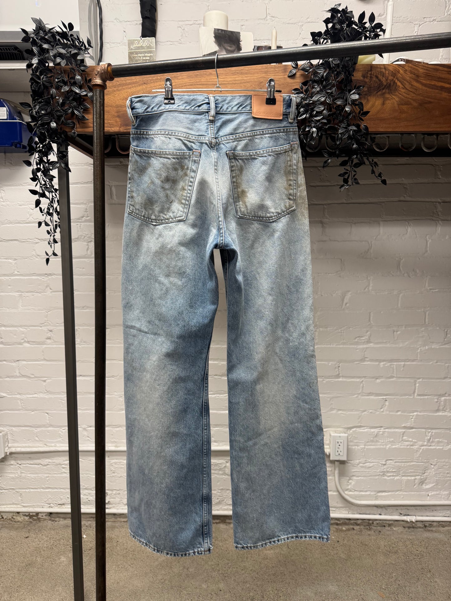 Acne Studios 2021 ‘Dirt Wash’ Blue Flared Cut Denim