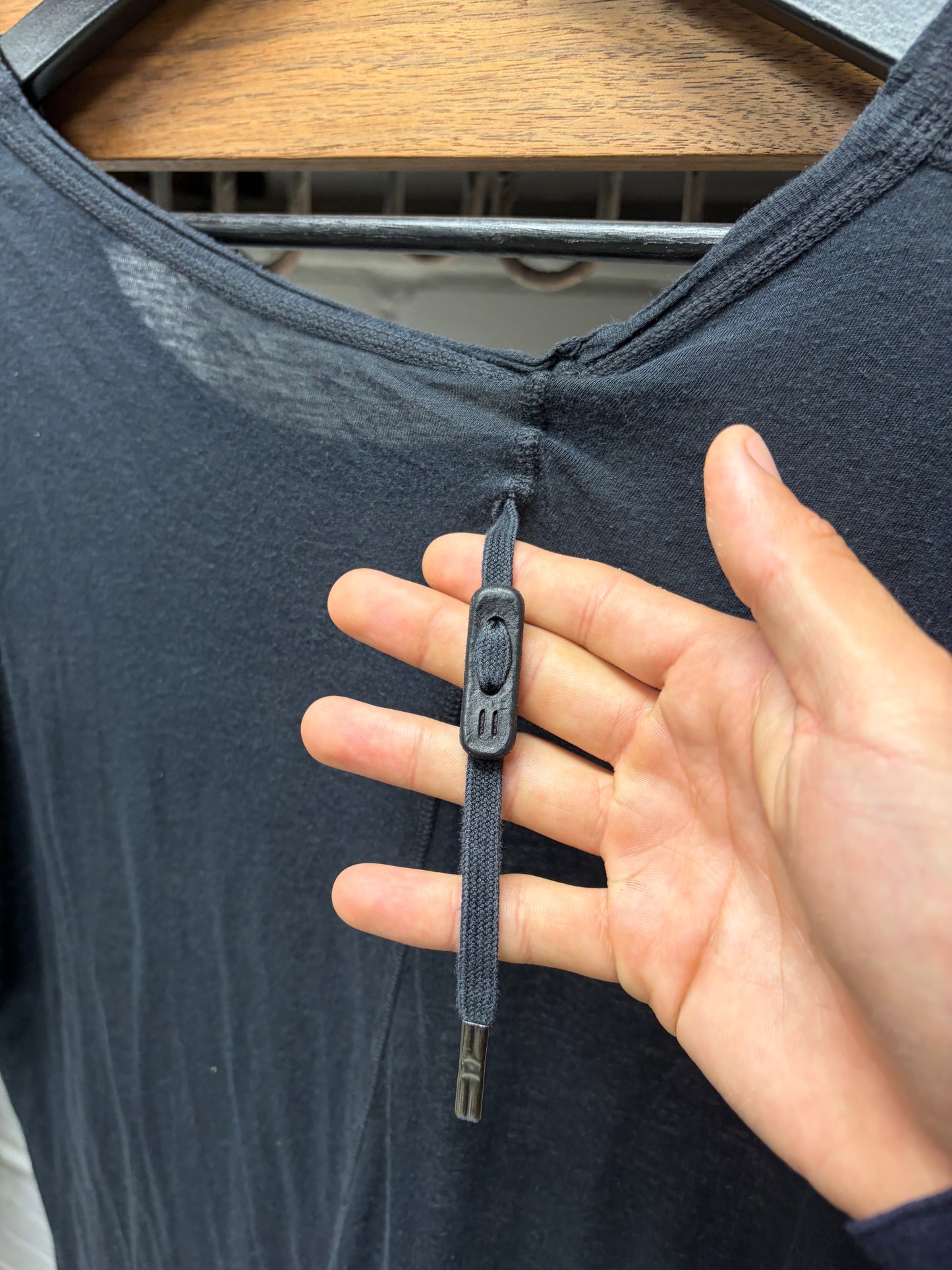 Boris Bidjan Saberi Mainline Black Cotton Semi Sheer T-Shirt
