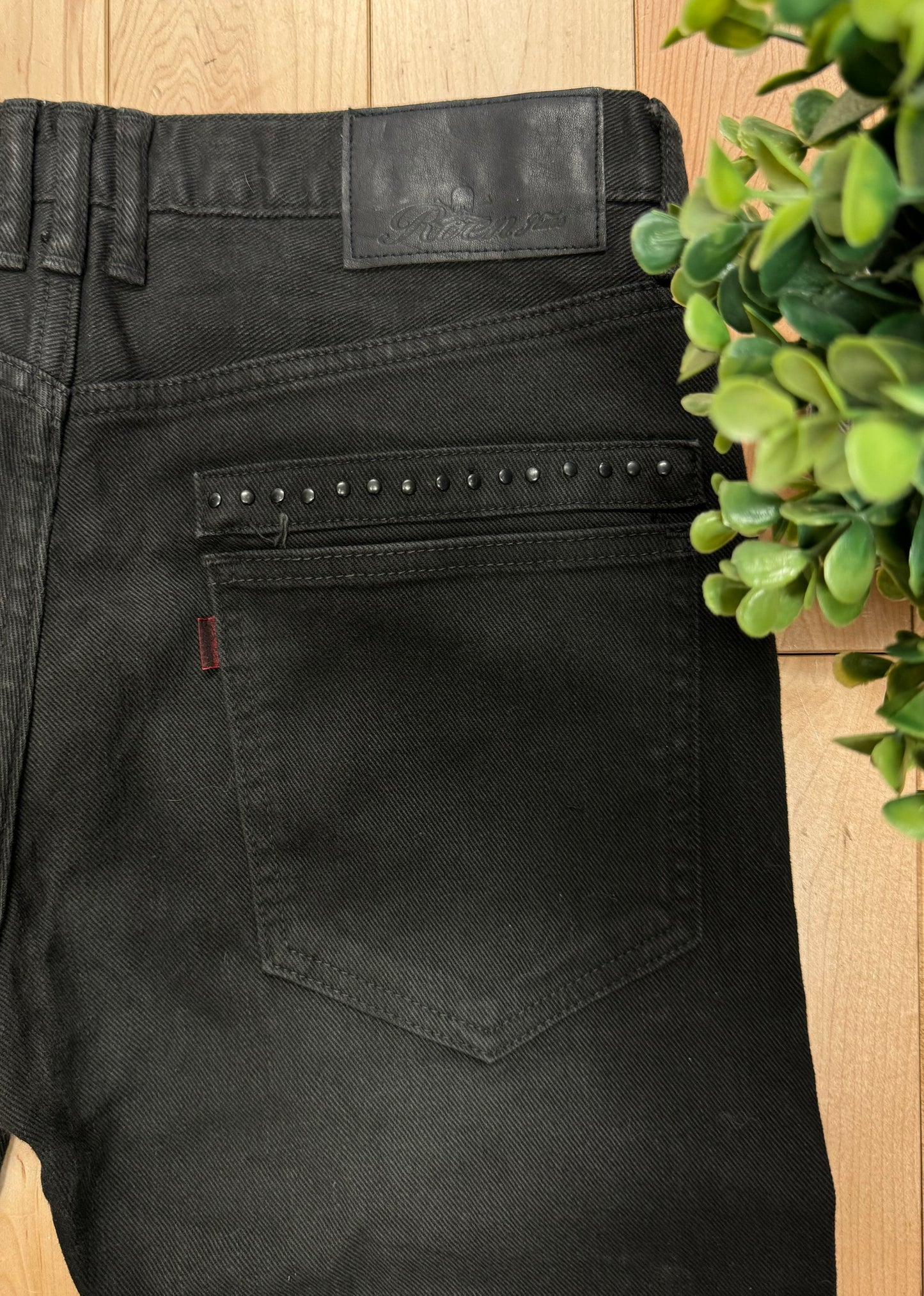 Roen Black Skinny Cut Studded Jeans