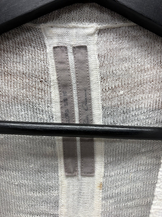 SS2016 Rick Owens ‘Cyclops’ Milk White Sheer Knit Sweater