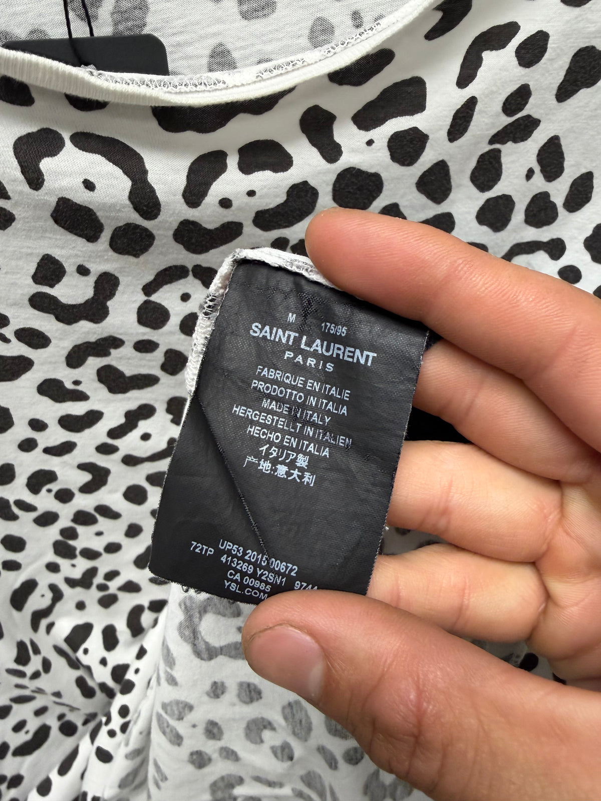 SS2016 Saint Laurent by Hedi Slimane ‘Babycat’ Leopard Print T-Shirt