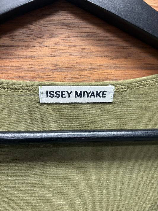 Issey Miyake Green Cotton Short Sleeve T-Shirt