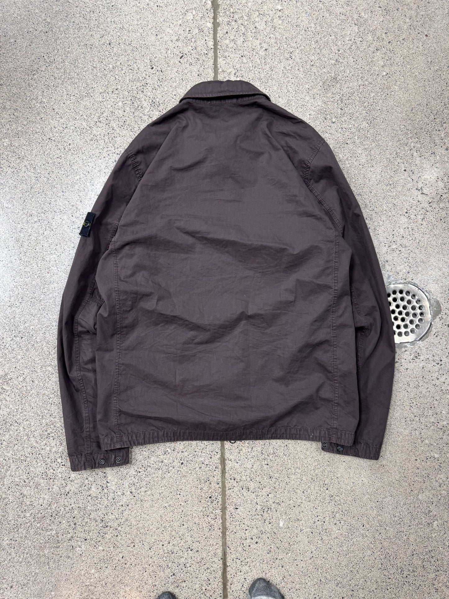Stone Island ‘Brushed Cotton’ Zip-Up Work Shirt