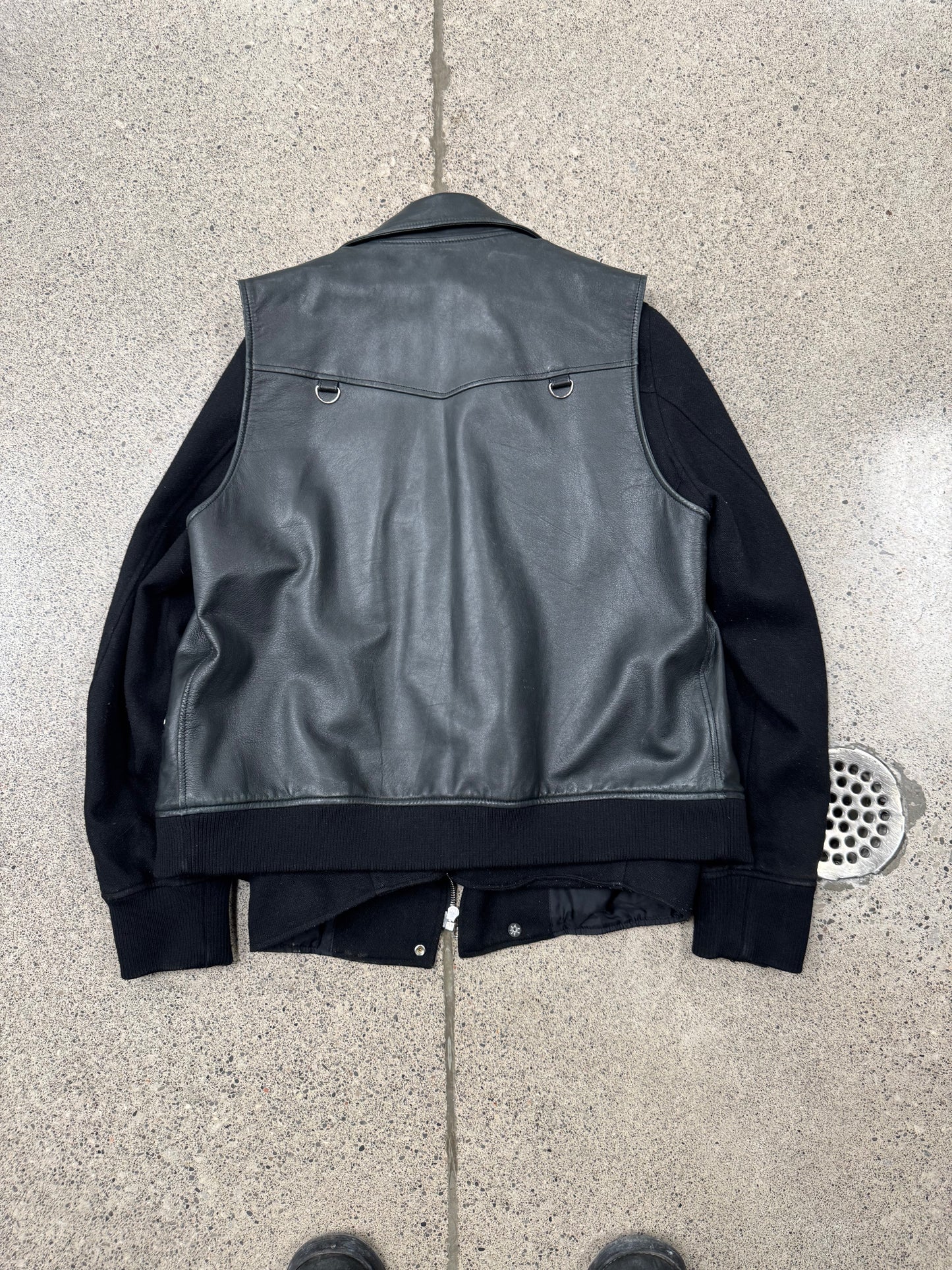 AW2007 Undercover 2 Piece Hybrid Leather Jacket