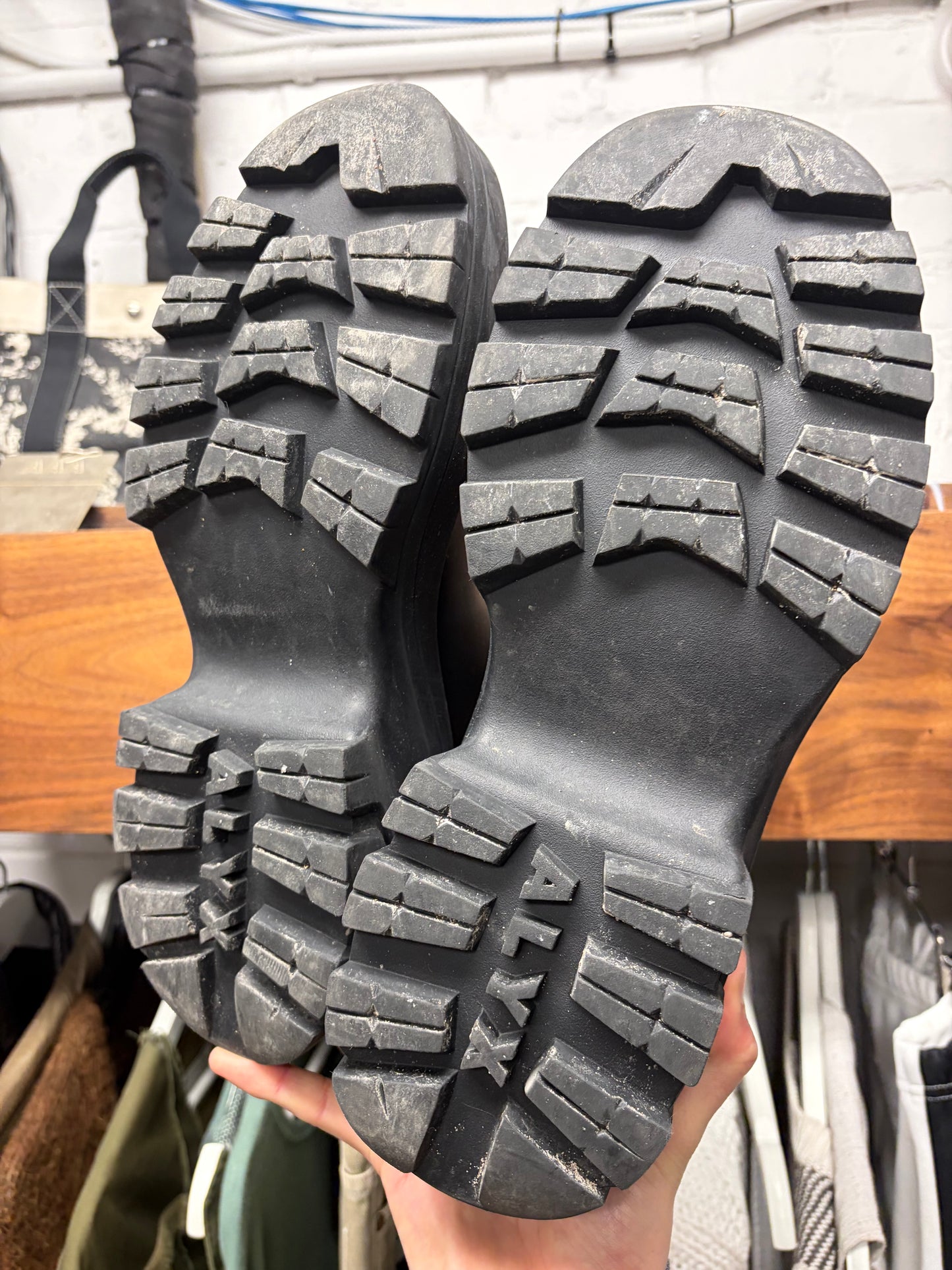 1017 Alyx 9SM Black ‘Mono’ Platform Sole Boots