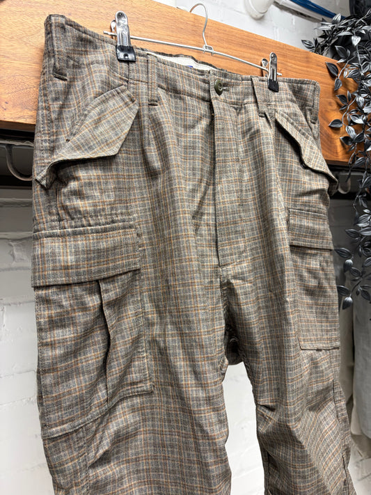 2018 Junya Watanabe Relaxed Fit Wool Blend Cropped Cargo Trousers