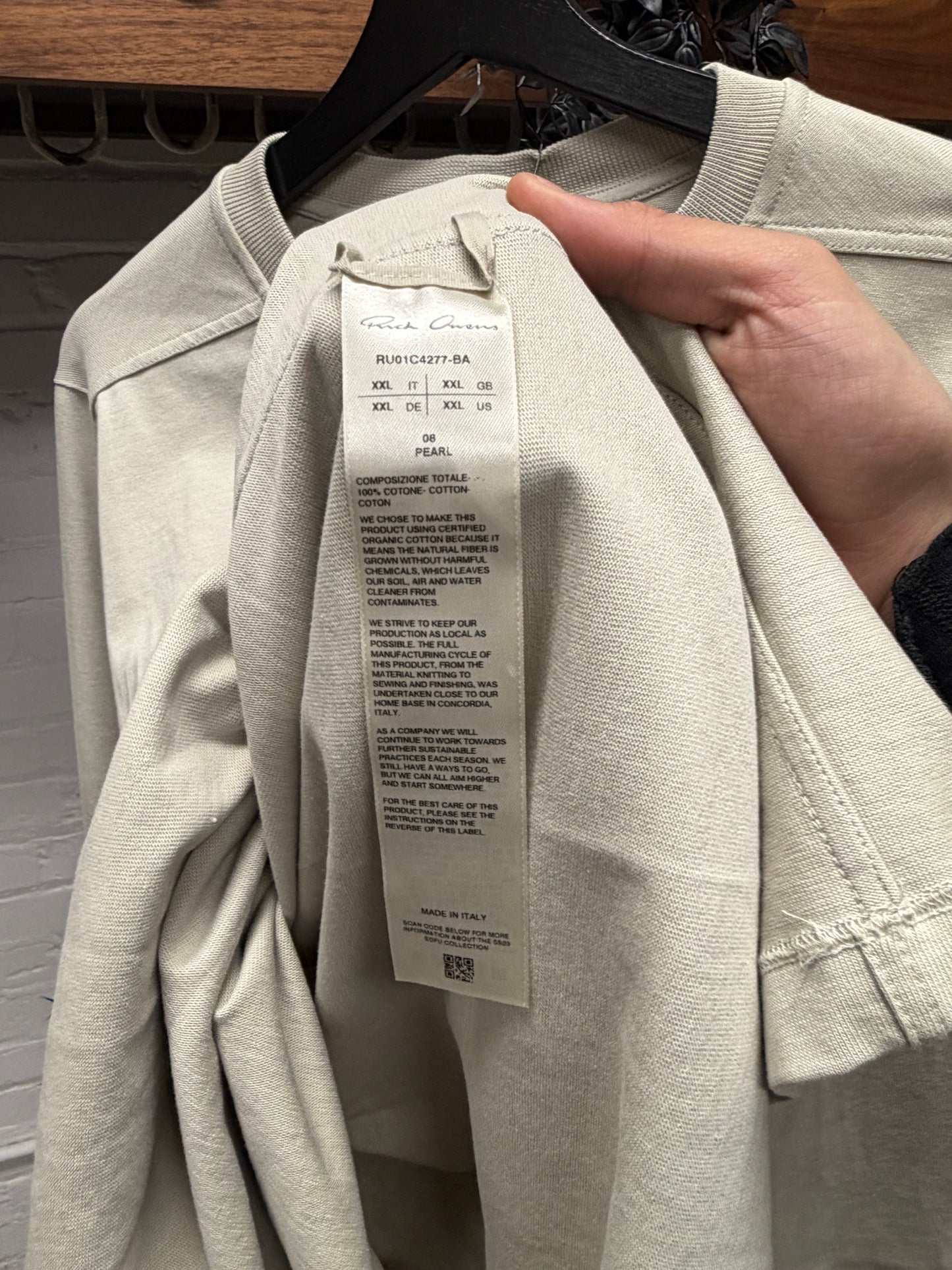 SS2023 Rick Owens ‘Edfu’ Pearl Sweatshirt