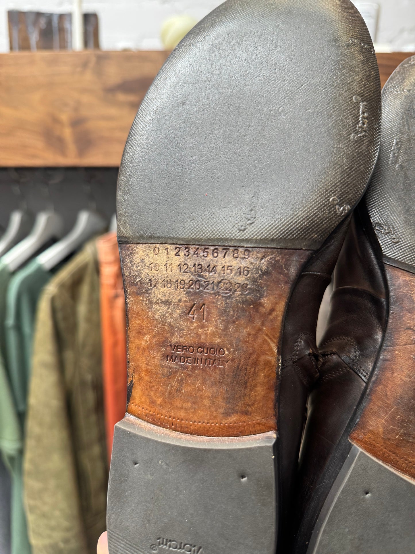 Maison Margiela ‘Natural Patina’ Brown Leather Side-Zip Boots