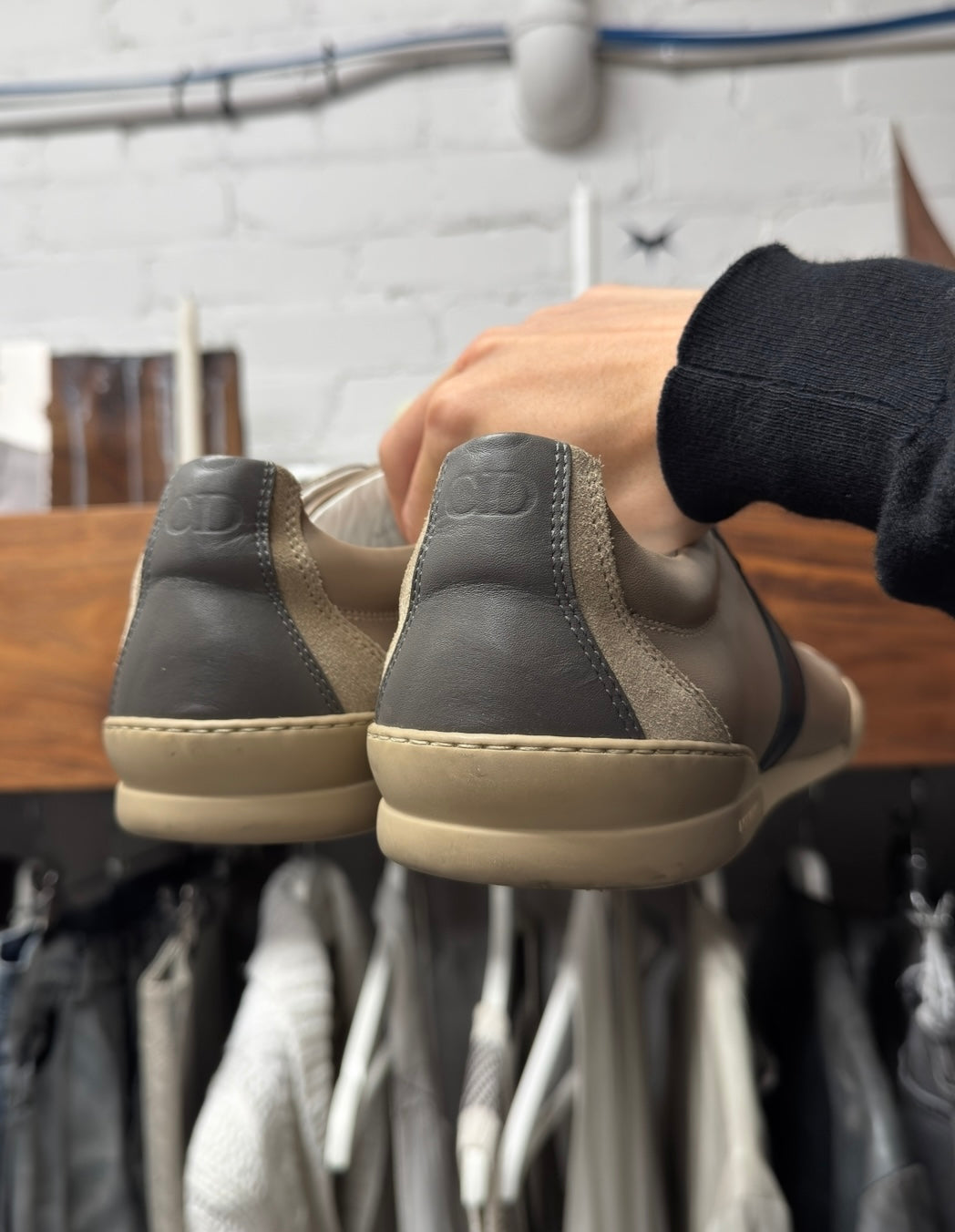 Dior Homme by Hedi Slimane ‘B21’ Brown Leather Low Top Sneakers