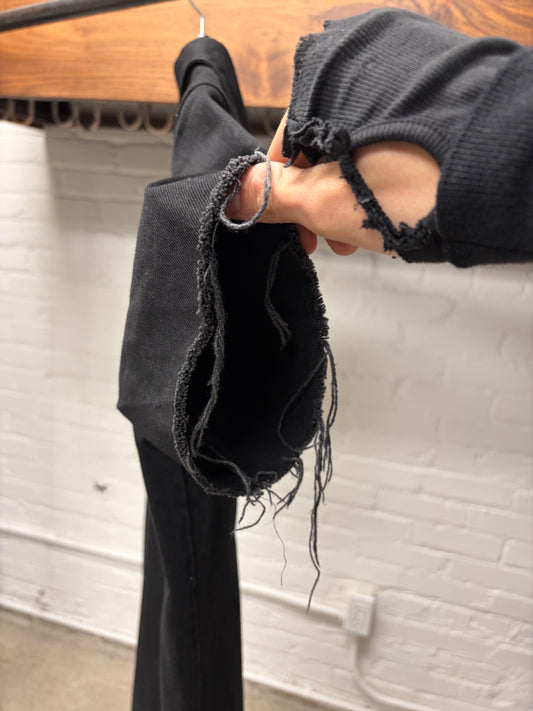 SS2019 Vetements ‘Forgive Us’ Distressed Denim Shirt