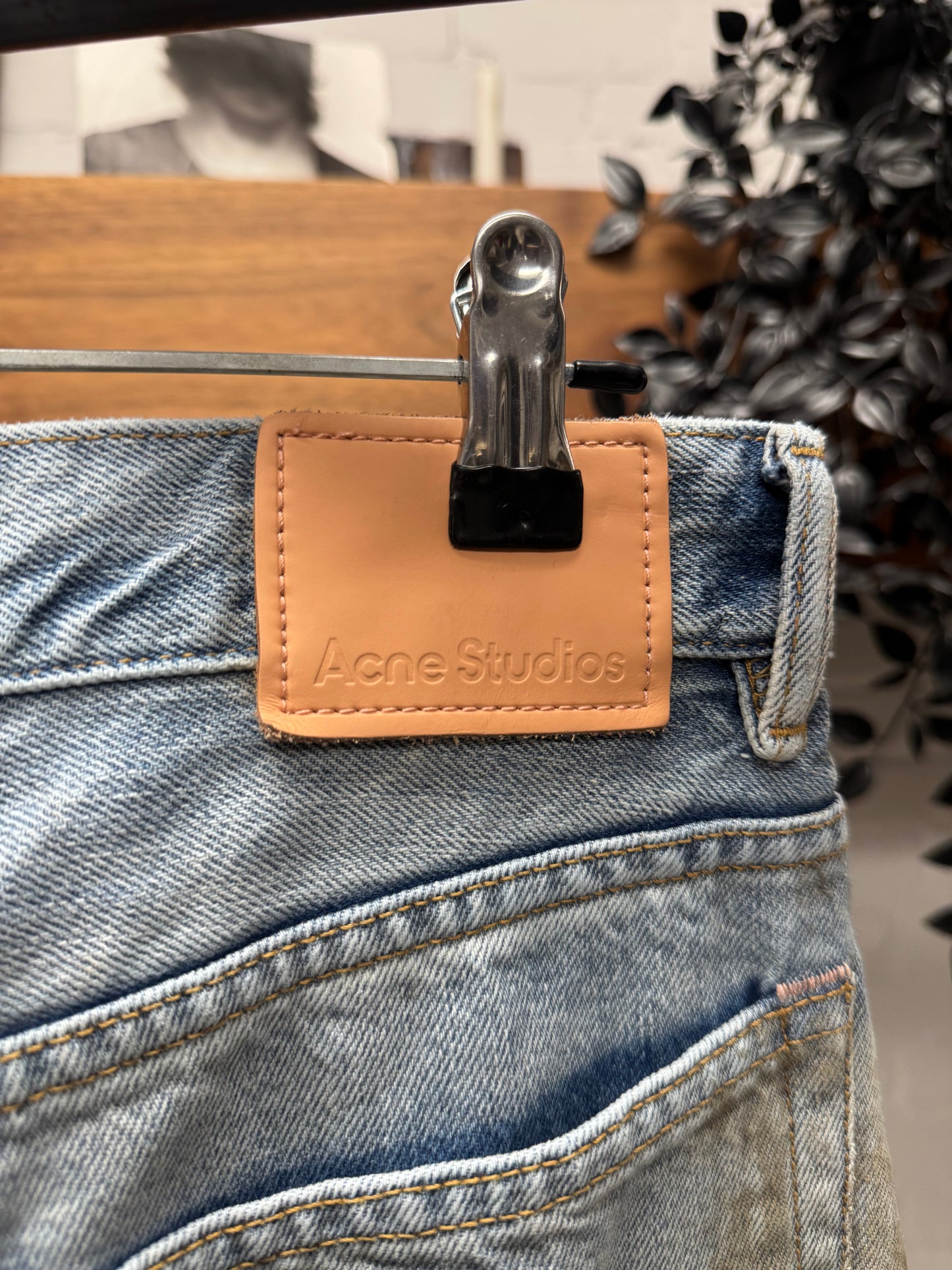 Acne Studios 2021 ‘Dirt Wash’ Blue Flared Cut Denim