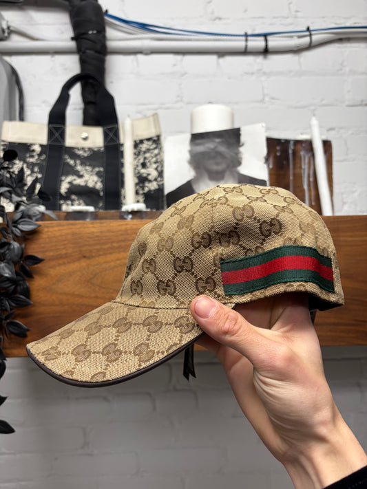 Gucci GG Monogram Canvas Strap-Back Baseball Hat