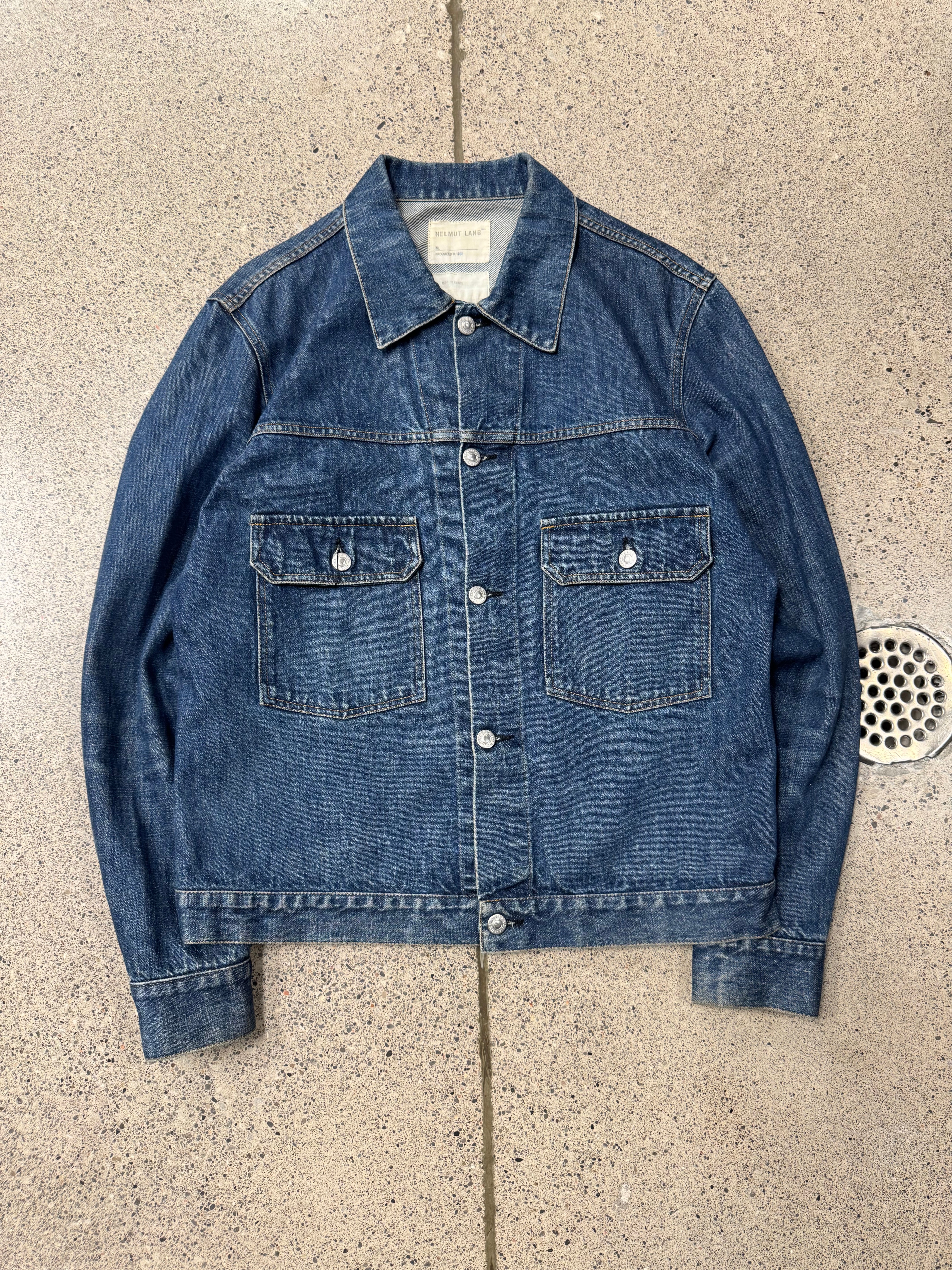 HELMUT LANG 1998 本人期DENIM TRUCKER サイズ48 Helmut Lang 1998 blue denim jacket, size M, made in Italy