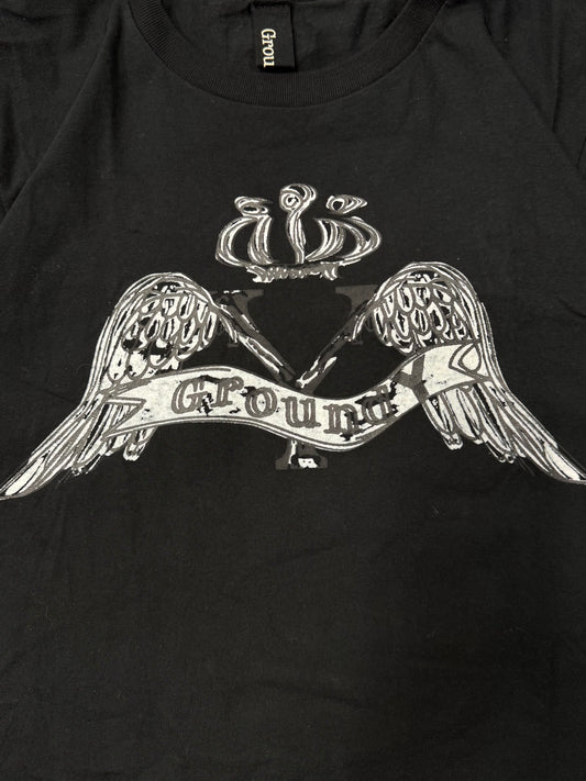 Yohji Yamamoto ‘Ground Y’ Crested Wings Black Graphic T-Shirt
