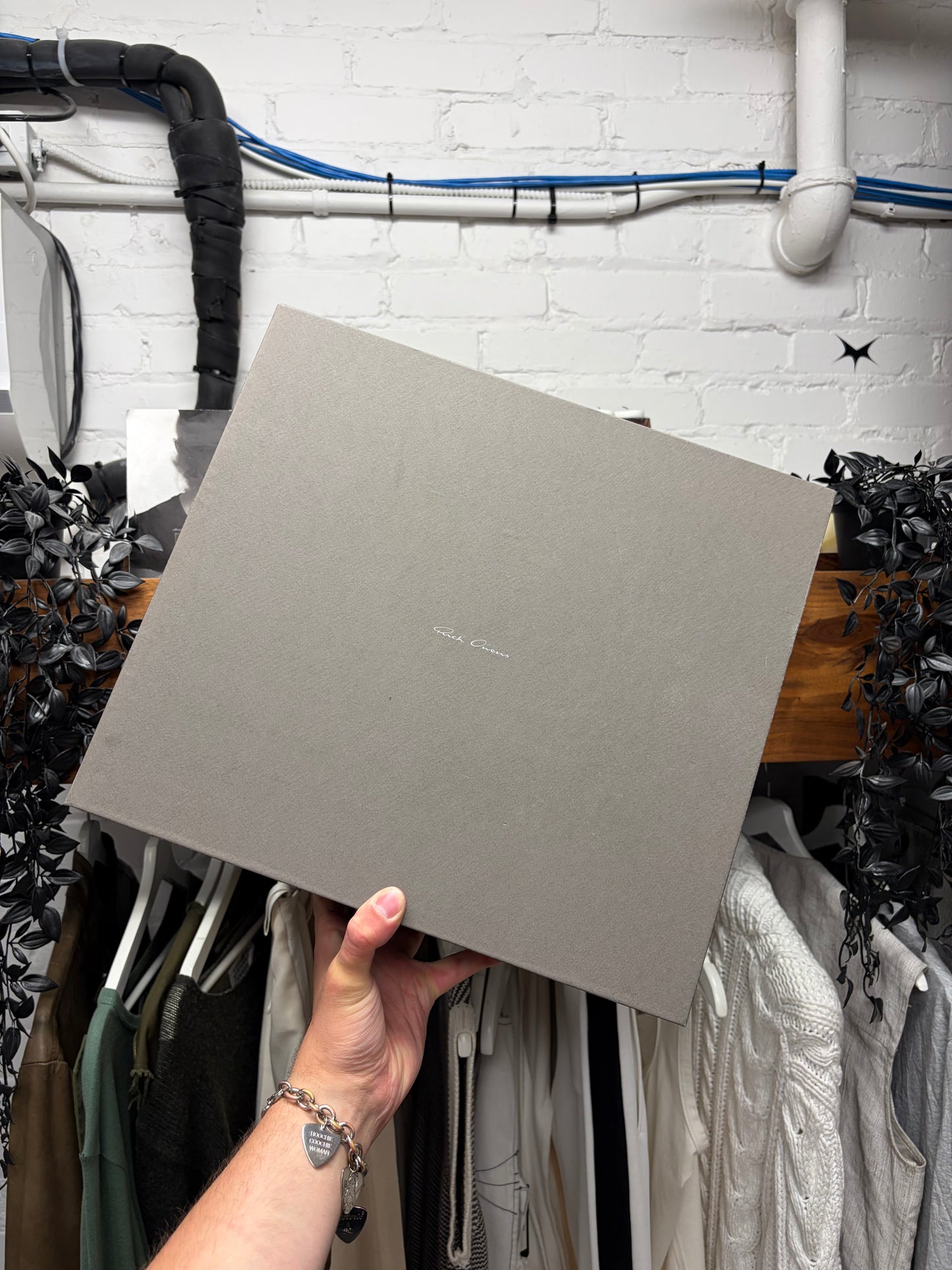 Rick Owens Geobasket Black/Milk Leather High Top Sneakers
