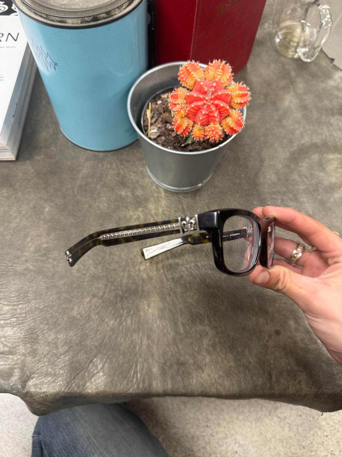 Chrome Hearts ‘Mydixadryll’ 925 Fleur Cross Prescription Frames