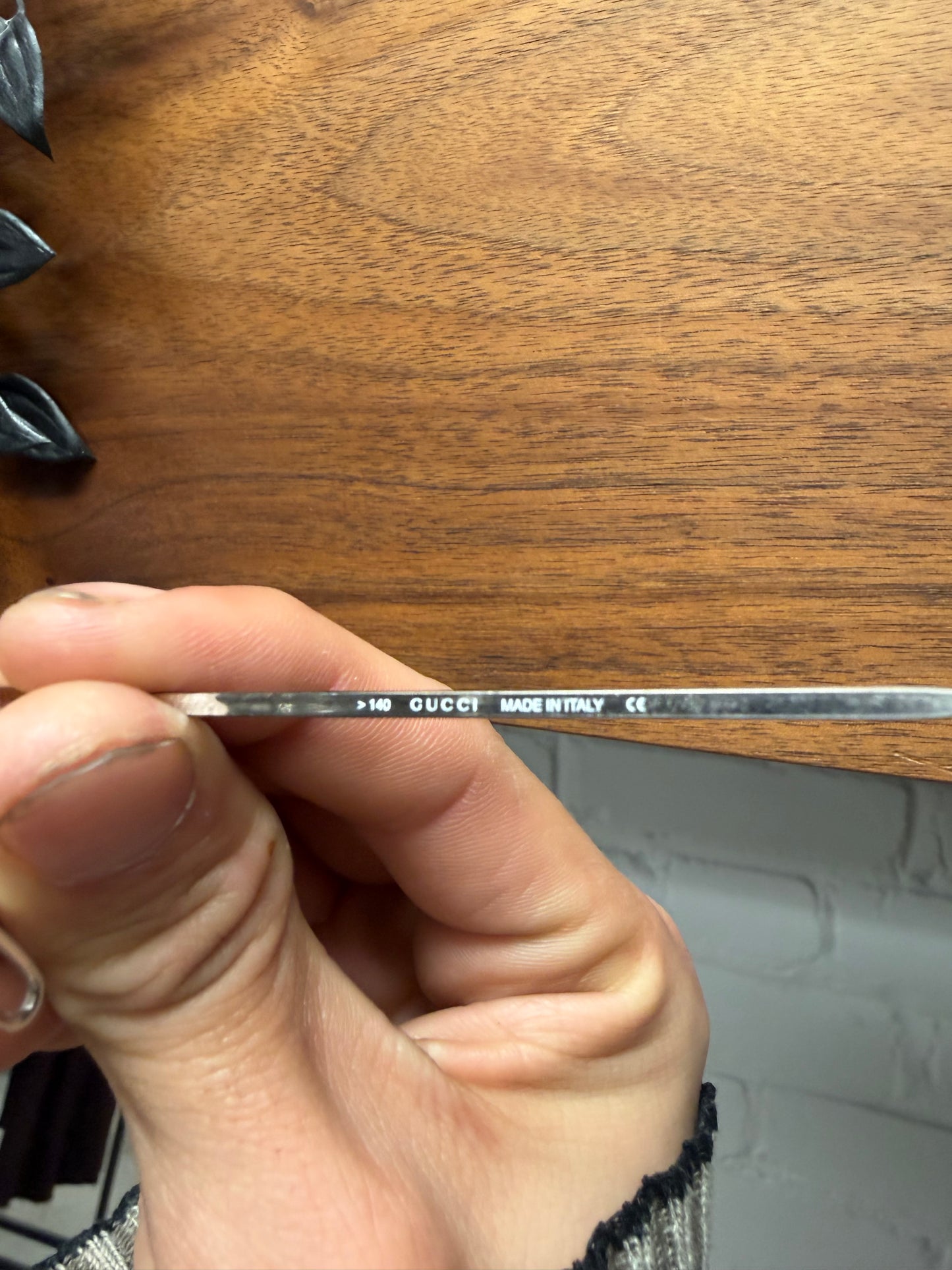 Gucci Rimless Clear Tint Silver Frame Sunglasses