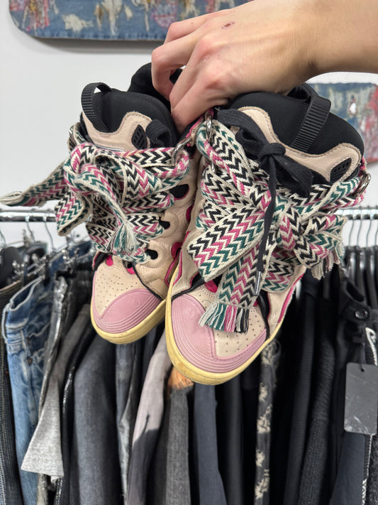 Lanvin ‘Curb’ Jumbo Lace Skate Sneakers