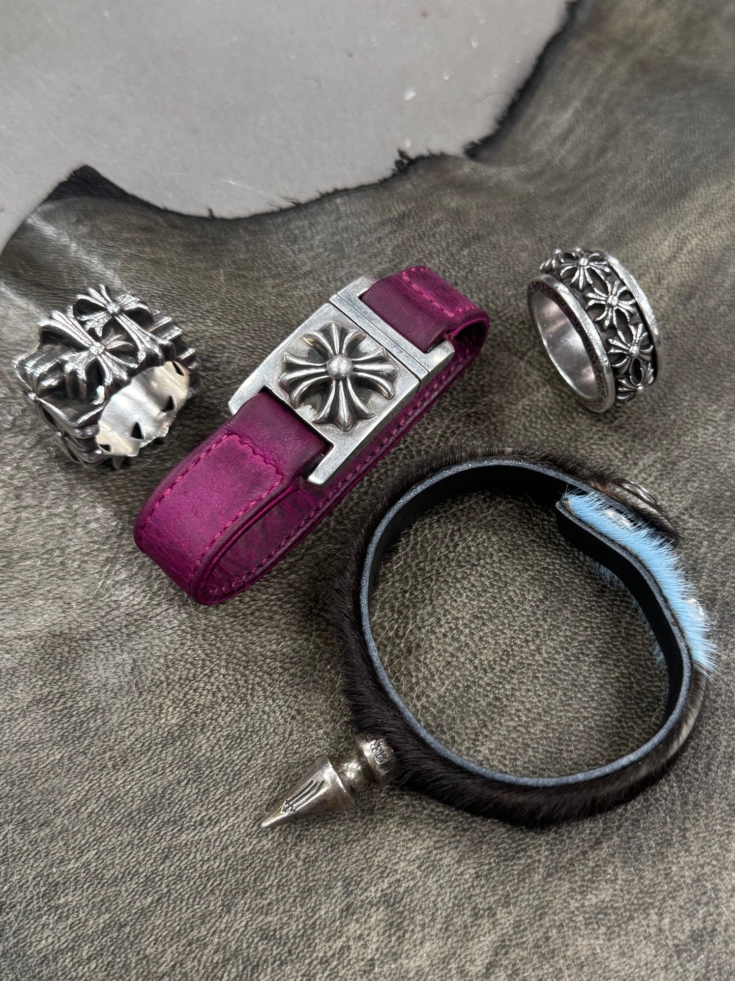 Chrome Hearts ‘Cemetery’ Square Multi-Cross 925 Silver Ring