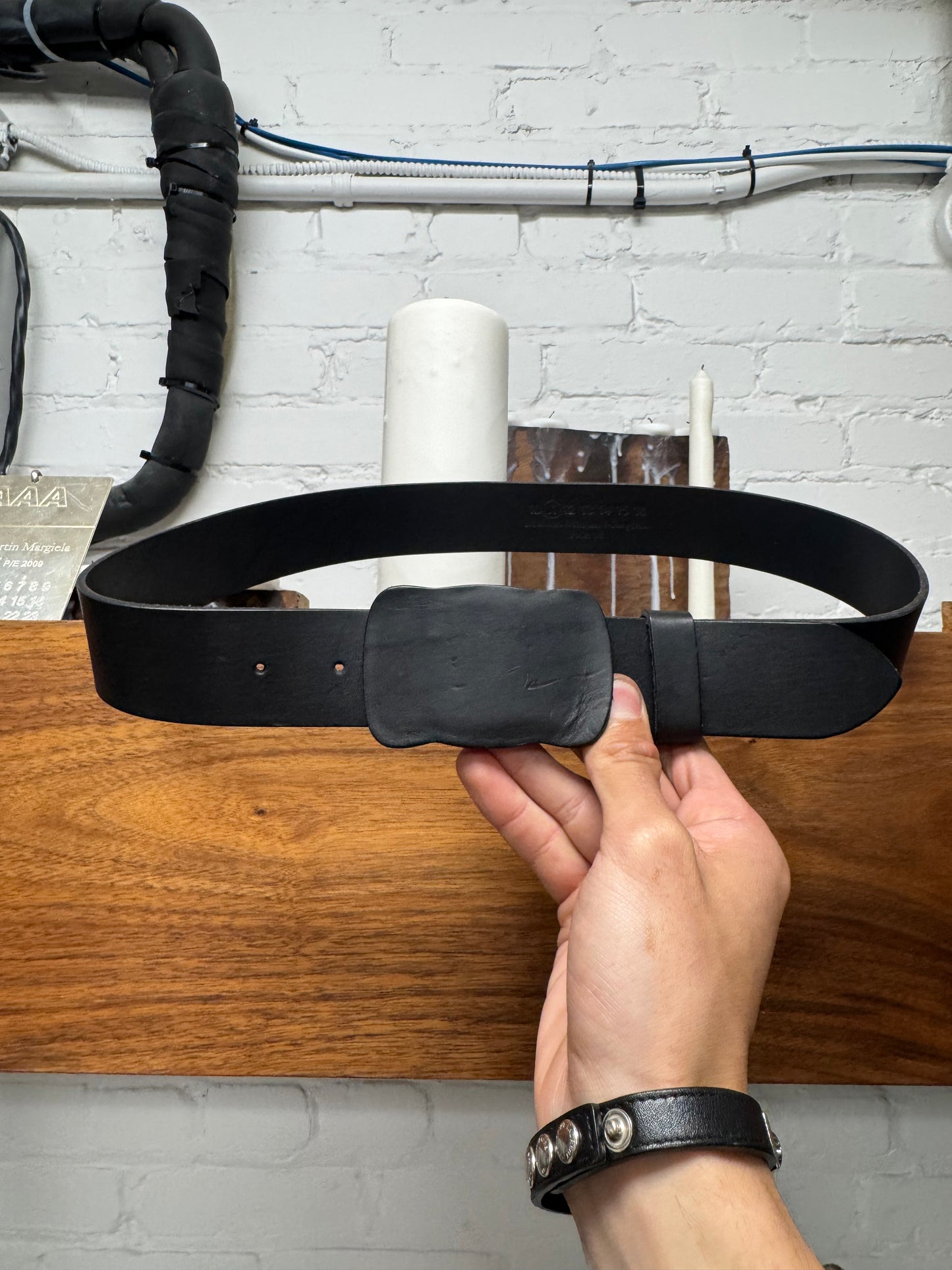 Maison Martin Margiela ‘Faceless’ Black Leather Belt