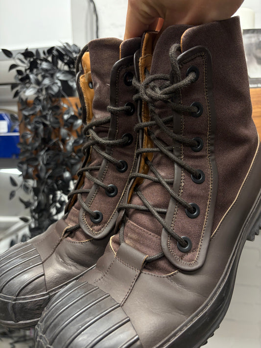 Maison Margiela Brown Canvas ‘Duck Hunting’ Boots