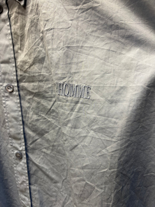 2017 Balenciaga ‘Homme’ Embroidered Back Button Down Shirt