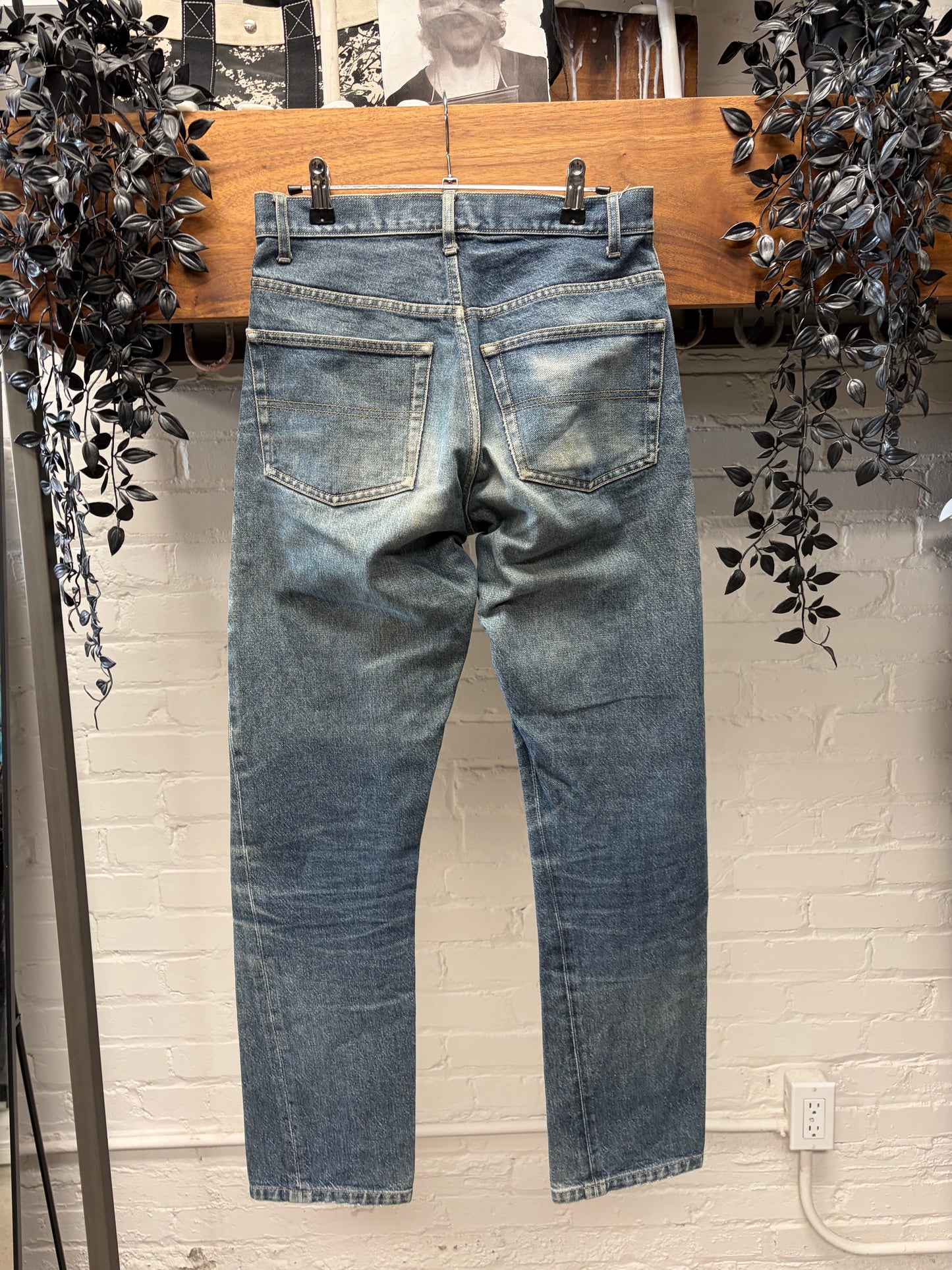 Vintage Yves Saint Laurent Washed Blue Bootcut Denim