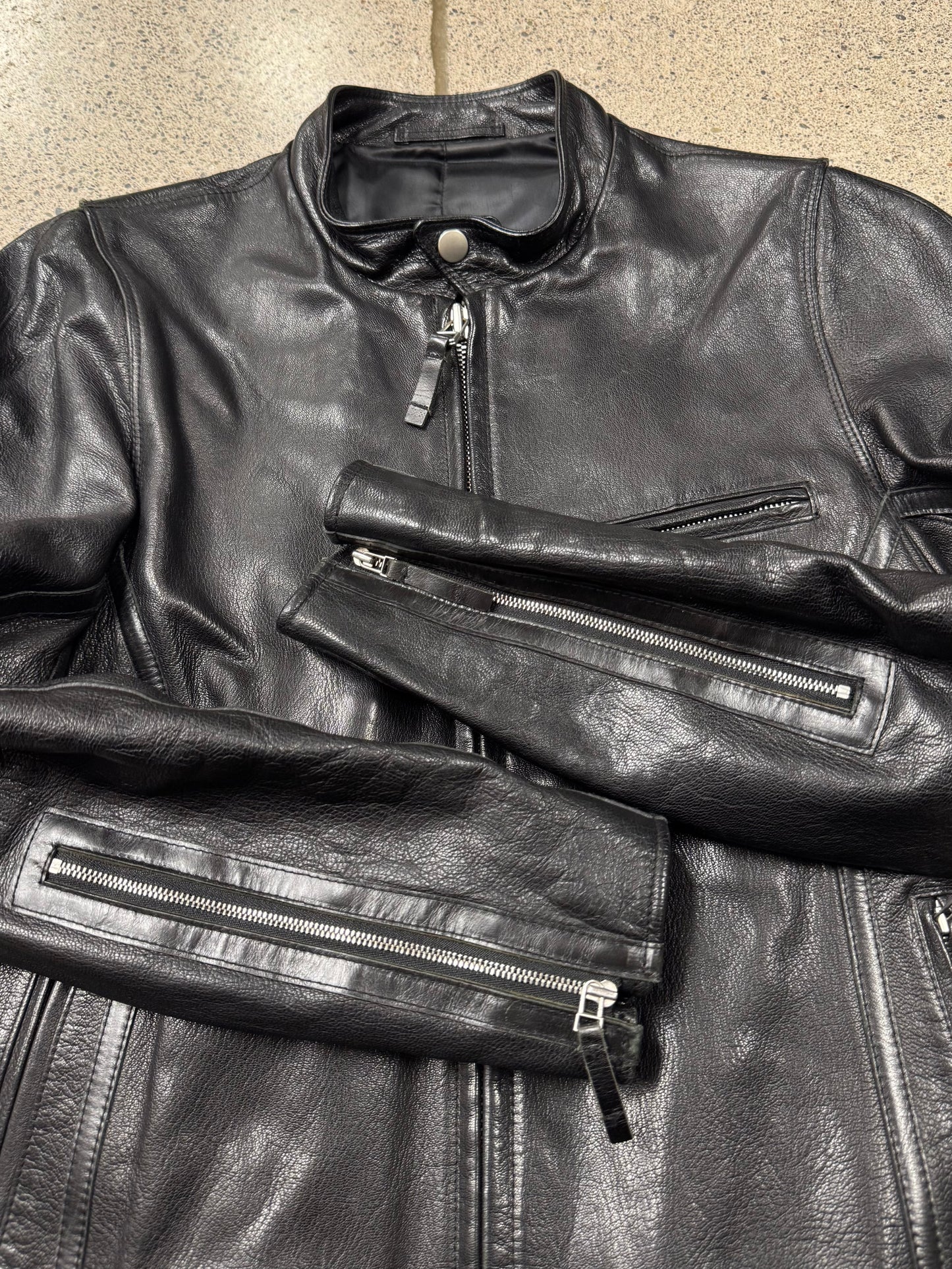 Vintage Helmut Lang Goat Leather ‘Motorcycle’ Leather Jacket